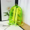 Nette Klare Transparente Frauen Rucksäcke PVC Gelee Farbe Student Schulranzen Mode Ita Teenager Mädchen Taschen Für Schule Rucksack Neue Y1105