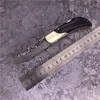 Boda DK034 다마스커스 블레이드 황동 + 흑단 핸들 컬렉션 접이식 칼 야외 캠핑 사냥 EDC 도구