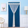 Four Seasons Door Curtain Punch-free Fabric Lace Privacy Protection Anti-mosquito Shade Universal Door Curtain Anti-smoke F0405 210420