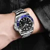 2021 New Lige Gmt Watch Men Automatic Watch Ceramic Bezel Waterproof Sport Mechanical Wristwatch Sapphire Glass 316l Steel Clock Q0524