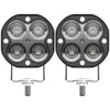 3 tum 40W LED-arbetsljus 6000K Vit Spot Beam Belysning Kvadratisk arbetslampa för bil Motocycle Off-Road Truck Universal 12V 24V