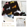スローフリース毛布カラフルなダックスフント犬漫画ソフトエキスパートデザイン品質最新スタイルの元のステータス