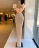 2021 plus storlek arabiska aso ebi lyxiga sparkly sexiga prom klänningar fjäder sequined mantel kväll formell fest andra mottagning klänningar klänning zj322