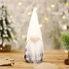 Kerstmis Faceless Gnome Handgemaakte Zwart-witte Plaid Forest Oude Man Doll Xtmas Tiered Lade Decoraties CCB12338