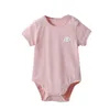 Pagliaccetti Born Baby Clothes Body a maniche corte 100% morbido cotone a fibra lunga per ragazza e ragazzo