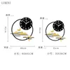 Style Living Room Pendant Creative Metal Chinese Restaurant Decoration Wall Clock 210414