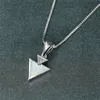 Pendant Necklaces Simple Female White Blue Opal Necklace Dainty Bridal Triangle Stone Charm Zircon Boho Chain For Women7088135