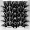 5 Pair 5D Mink Eyelashes 25MM Faux Lashes Handmade Natural Bushy Eyelash Makeup Accessory