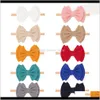 Baby Maternity Drop Delivery 2021 Big Bow Baby Headband 10 Colors Nylon Elastic Infant Toddler Kids Children Headwear Girls Hair Accessories