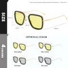 Top Quality Tony Stark Square sunglass Pochrome Polarized men Glass Steampunk glass Driving glass2350446