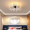 Nordic Bedroom Fan Lamp 110V 220V With Remote Control High Brightness LED Lighting Free Delivery Ceiling Fans