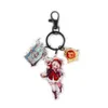 Porte-clés Anime Genshin Impact Zhongli Venti Diluc God Eye Weapon pour femmes Accessoires Mignon Sac Pendentif Porte-clés Fille Cadeau Nouveau Y1231