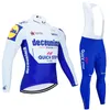 Novo QuickStep Equipe Ciclismo Jersey Calças Sportswear Homens Ropa Ciclismo Manga Longa Bicicleta Maillot Culotte