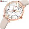 CURREN Luxury Brand Women Watch Casual Fashion Leather Analog Ladies Orologio da polso Glassy Waterproof Orologio femminile reloj mujer 210517