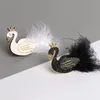 Accessori per capelli Bambini Glitter Swan Clips Neonate Cute White/Black Gold Crown Feather Princess Forcine per capelli Lovely Kids