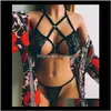 Soutien-gorge Mignonne Sexe Micro Bikini Sexy Lingerie Set Top Sous-vêtements Costumes de sous-vêtements Dentelle Push Up Exotic Variture Bra Pantalon 65AAJ RVCDB