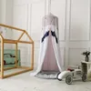 Tecknad djur vit haj tält baby crib mosquito net barn rum dekor hängande säng gardin dekorativa myggnät dia50cm h240cm