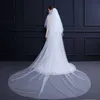 新しい到着ホワイトアイボリーの結婚式のベール2層カットエッジ安いNovia Accesoriosブライダルベールズウェロンブライダルヘッドウェアマリアージュx0726