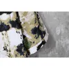 Lifenwenna中国風の男性のTシャツ夏のカジュアルな花プリントVネック半袖TシャツメンズリネンヒップホップトップティーM-5XL 210528