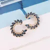 Stud Pomlee Bohemian Orecchini in vetro rotondo per le donne 209 Gioielli di moda Matrimonio Orecchino coreano Regalo per feste 8 colori all'ingrosso