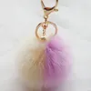 18 Colors Fluffy Fur Pom Pom Keychain Soft Faux Fur Ball Car Keyring Key Holder Women Bag Pendant Jewelry Handmade Accessories
