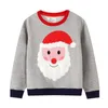 Jumping Meters Children Boys Girls Sweatshirts for Christmas Arrival Santa Claus Applique Cute Baby Tops Cotton Clothes 210529