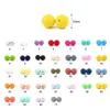 Joepeada 300 pçs / lotes 12mm redondo Silicone Beething Beads Comida Grau Roedores para DIY Bebê Colar Teether 210909