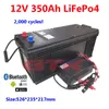 Batteria al litio GTK impermeabile 12V 350AH Lifepo4 smart BMS 4S 12.8V per inverter Energia solare caravan UPS EV barca + Caricabatterie 20A