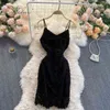 Summer Women Mini Party Spaghetti Strap White Lace Sexy Bodycon Short Pencil Dress 210415