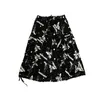 Skirts Autumn / Winter 2022 Street Retro Butterfly Print Skirt Loose Casual Work Clothes Japanese Large Pocket Fashion