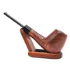 2022 Set di pipe per tabacco in legno Pipa in legno rosso Confezione solida con accessori per fumatori Portatile facile da usare
