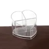 Förvaringslådor Bins Heart Shape Acrylic Makeup Organizer Transparent kosmetisk låda behållare