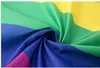 100PCS Rainbow Flag 3x5FT 90x150cm Polyester Flaggor Banner för dekoration RH3525