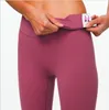 LU-32 Klassische, bequeme Yoga-Hose für Damen, Übungsleggings mit hoher Taille, Stretch-Fitnesshose zum Laufen im Freien