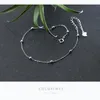 Colusiwei Simple Essential Bead Link Anklets 925 Sterling Bracelet for Foot Jewelry Silver Female Leg Chain