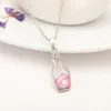Pendant Necklaces Women Necklace Creative Ladies Wishing Bottle Crystal Zircon Jewelry Romantic Valentine Girl Gifts Fashion Wedding Part