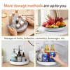 Kitchen Storages & Organization Rotating Seasoning Storage Rack 360°Bathroom Bottles & Jar Shelf Oilproof Non-Slip Tray Shampoo Body Wash Facial Cleanser Racks ZL0584