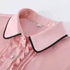 Temperamento profissional meia manga rosa camisa mulheres ruffles moda blusas escritório senhoras funcionamento formal tops 210604