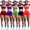 Nouveau costume de jogging pour femmes Survêtements d'été débardeur noir + short en cours d'exécution ensemble deux pièces tenues de grande taille vêtements de fitness yoga vêtements de sport décontractés DHL 4944