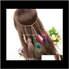  40Pcslot Diy Simple Multi Estilo bohemio Diademas con borlas Plumas de pavo real Banda para el cabello Herramientas de peinado Accesorios Ha680 Nkqbz Diadema Qa9Fc