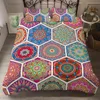 Bohemen Patchwork Duvet Cover Set Boho Mandala Beddengoed voor Volwassenen Bedcloth 2/3 Stks Queen King Twin Size bed 210615