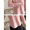 Koreanska Chiffong Kvinnor Toppar Och Blusar Casual Spring Blusas Mujer Solid Blå Långärmad Kvinnlig Elegant Skjortor 8274 50 210417