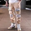 Mężczyźni Vintage Cargo Spodnie Męskie Hiphop Khaki Kieszenie Joggers Spodnie Męskie Koreańskie Mody Spodnie dresowe Zimowe Kombinezony Y0927