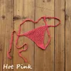 13 Farben Sexy Häkel-Bikini-Set Weiß Schwarz 100 Baumwolle Strandbadebekleidung weiblicher Frauen-Badeanzug gestrickter Mikro-Badeanzug Mädchen4346272