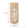 3 stijlen Gift Wrap Mrs Wine Fles Cover Jute Geschenken Tas Rustiek Bruiloft Decoratie Jubileum Party Decor