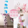 Alfabet Namn Transparent Förpackning Box Bröllop Ballong Baby Shower Boy Girl 1st Birthday Party Decor Kids Latex Gift Y0622