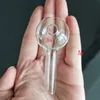 30mm Big Bowl Pyrex Glass Burner Concentrate pipe 2.7 pouces Clear Glass Oil Nail Burning Jumbo Pipes 7cm long Thick Transparent Great Fumeurs Tubes pour Fumeurs