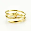 Luksusowy pierścionek paznokciowy dla damskiej stali nierdzewnej mody pary styl cyrkonu Walentynkowe świąteczne prezent hurtowy
