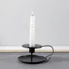 Candelabrum Retro Demir Konik Mumluk Şamdan Standı Mum ışığında Yemeği Dekorasyon Standı