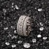 Rotatable Cuban Ring Fashion Hip Hop Jewelry Mens Gold Silver High Quality Diamond Iced Out Rings